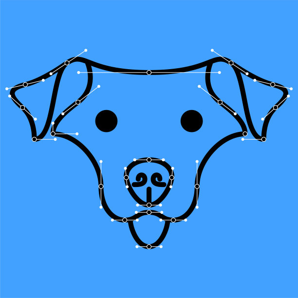 向量狗在结构风格图片下载