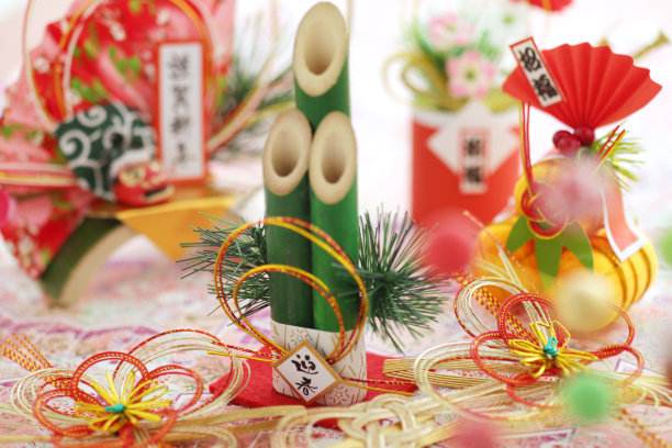 日本传统节日的新年装饰图片图片下载