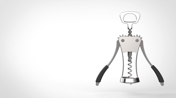 开瓶器白色背景一右前方3D渲染图片下载