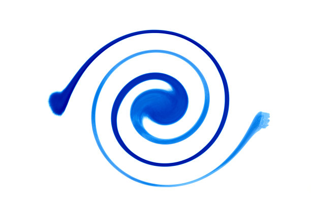 抽象液体蓝色画螺旋背景图片下载