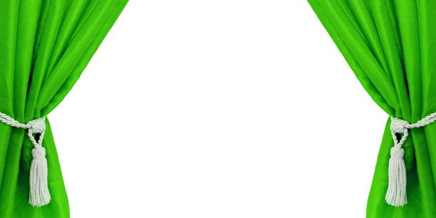 打开窗帘孤立在白色的背景图片下载