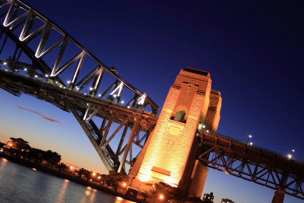 海港大桥夜景图片下载