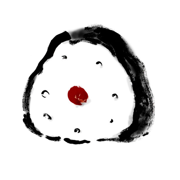 手绘日式三角饭团插画材料图片下载