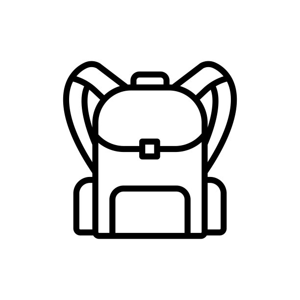 书包学校图标矢量插图设计图片下载