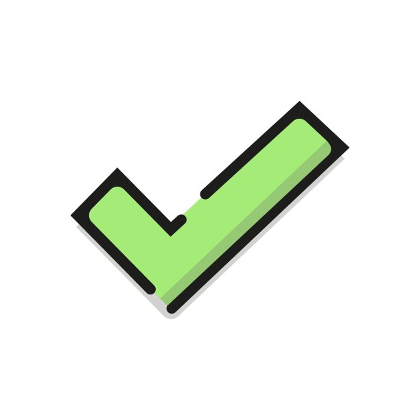 划线和检查标记插图。向量图片下载