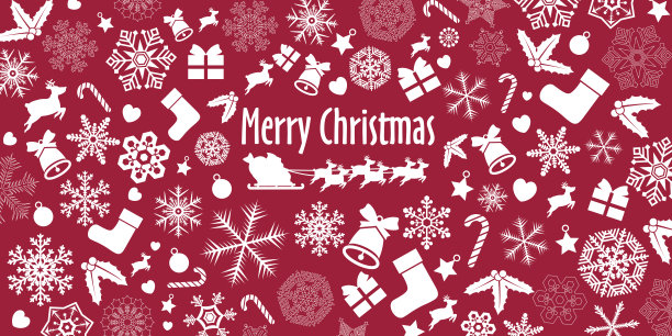 背景图案点缀着圣诞物品图片下载