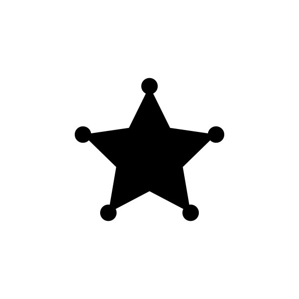 空白星徽章剪影图标图片下载