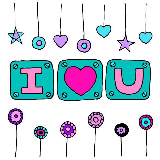 明亮的矢量图像为情人节。图片下载