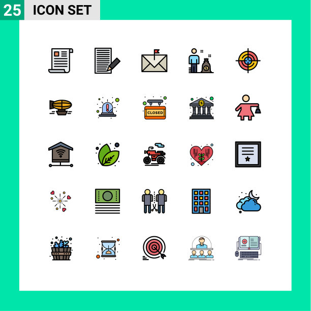 通用图标符号组25现代填充图片下载