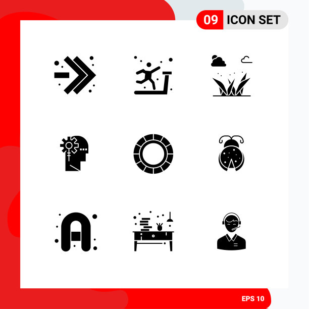 设置9个商业实体雕文包图片下载