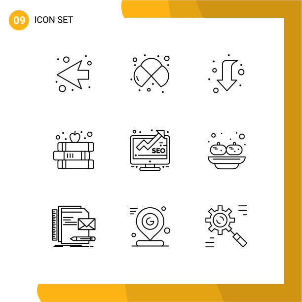 在网格上设置9个苹果营销大纲图片下载