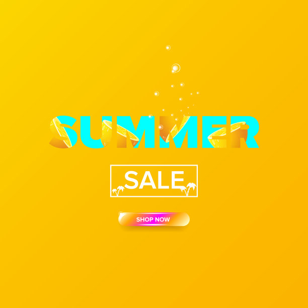 夏季销售现代色彩设计模板横幅或图片下载