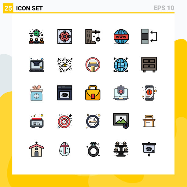 25填充线平面颜色的网站概念图片下载