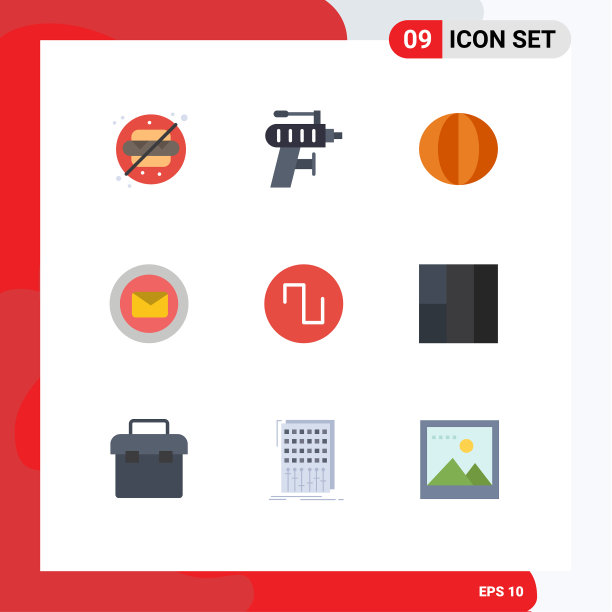 现代set 9 flat colors象形文字打字图片下载