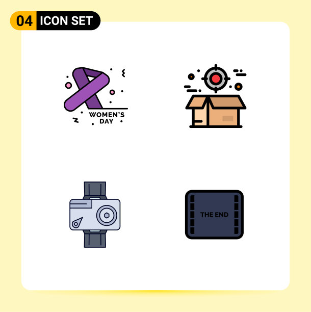 在网格上设置4个填充线的平面颜色图片下载