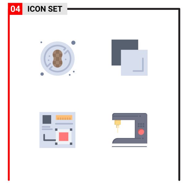 移动界面平面图标设置4个象形图图片下载