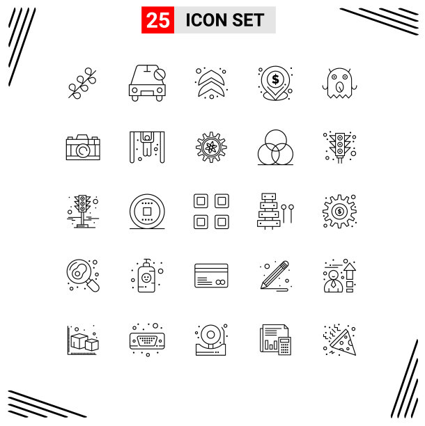 现代设置25行和符号等空间图片下载