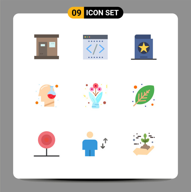 设置9个现代UI图标符号图片下载