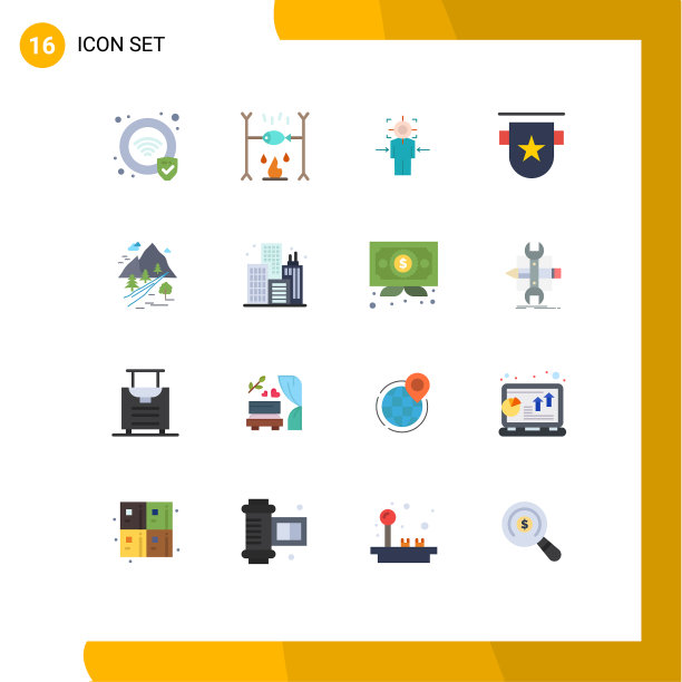 现代设16平色和符号等图片下载