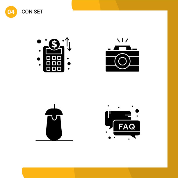 设置4个商业实体雕文包图片下载