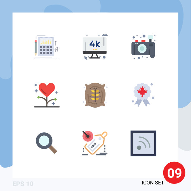 9种适用于网络和移动的通用平面颜色图片下载