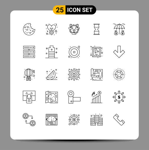 用户界面包25个基本行图片下载