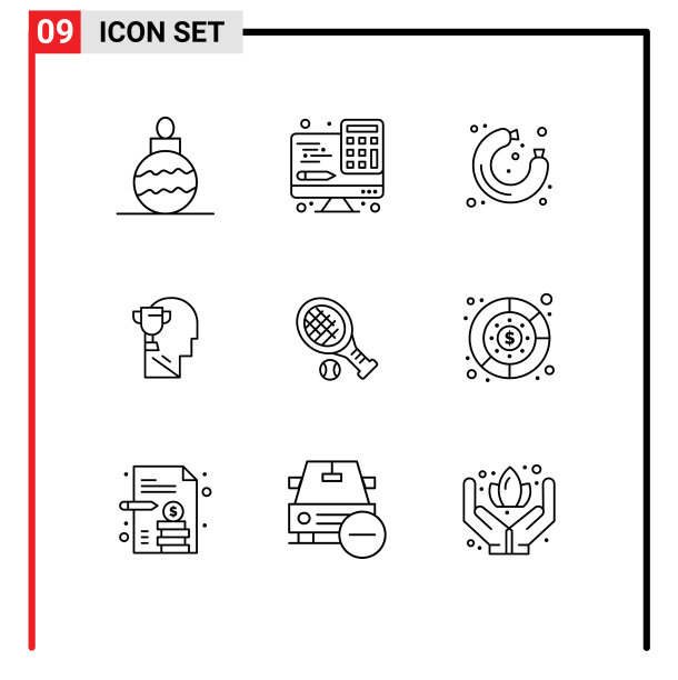 移动界面大纲集9个象形图图片下载