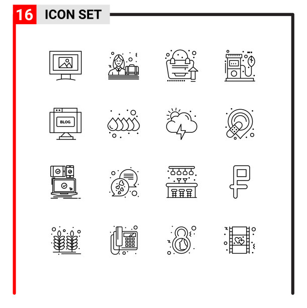 大纲包16个通用符号编辑气体图片下载