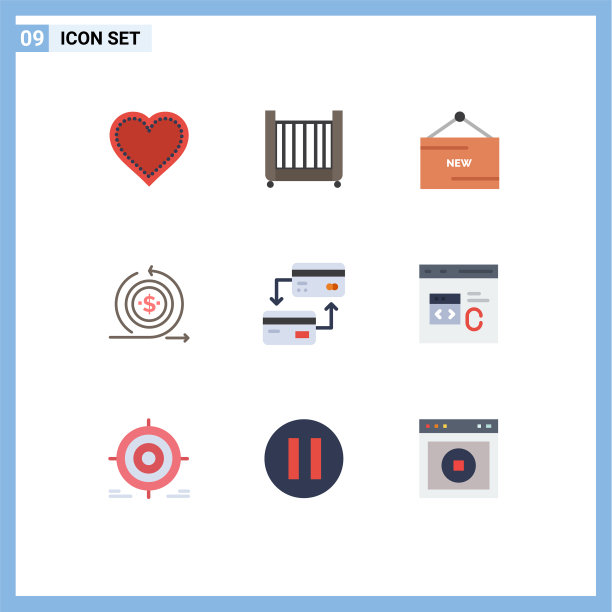 9 .创意图标现代标志和符号图片下载