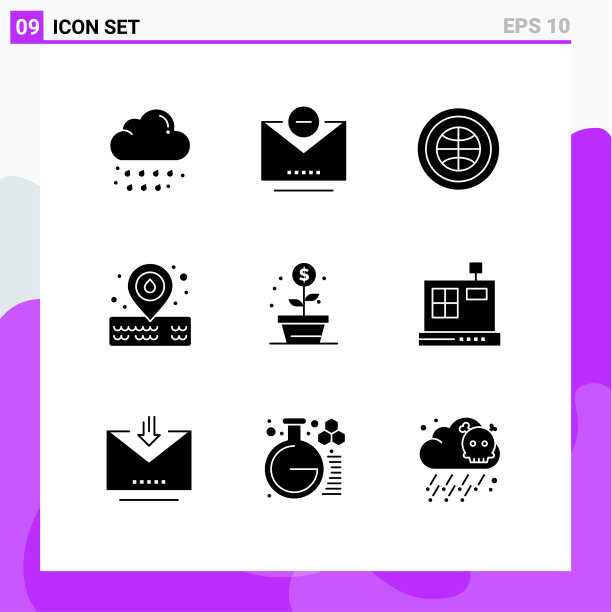 用户界面包9个基本立体字形图片下载