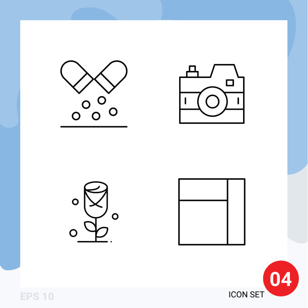 包装4现代填充线平色标志和图片下载