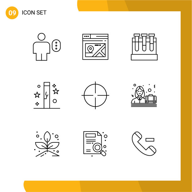 现代集9轮廓和符号等图片下载