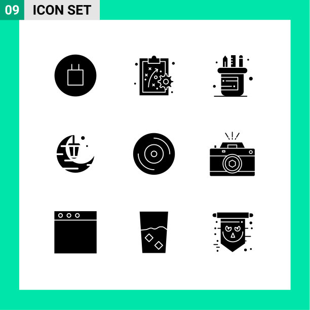 移动界面立体字形设置9个象形图图片下载