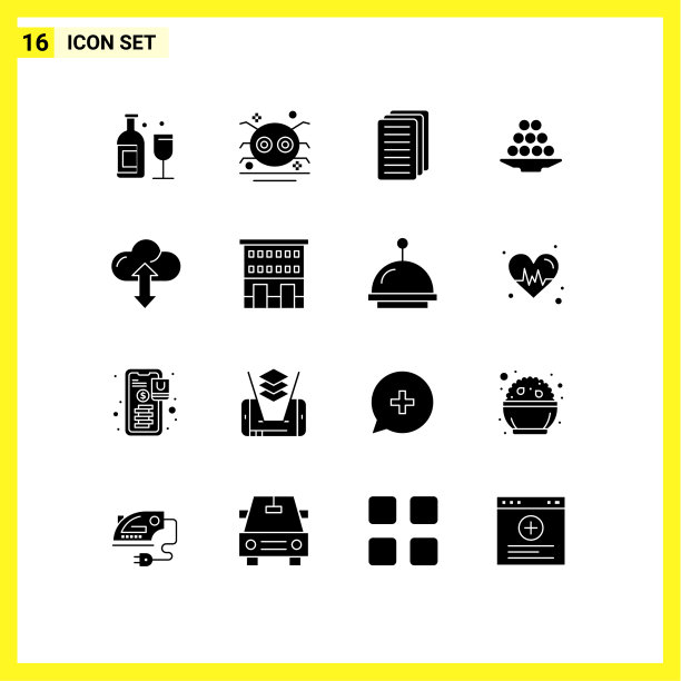 实字形包装16个通用符号甜图片下载