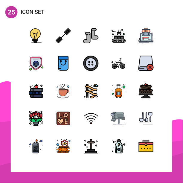 用户界面填充线平色包图片下载