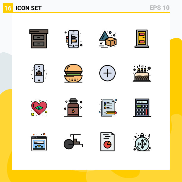 通用图标符号组16现代扁平图片下载