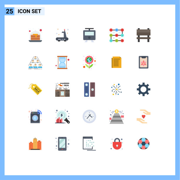 将25个单色标志和符号组合在一起图片下载