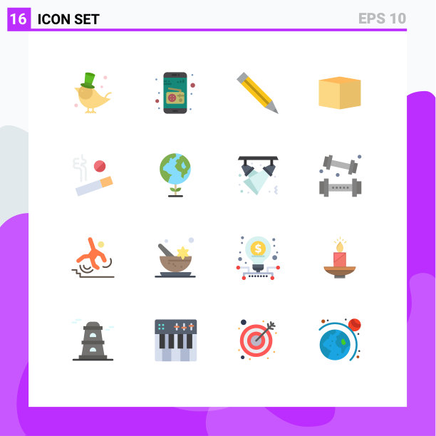 打包16个创意平色生态图片下载