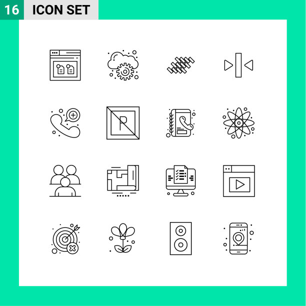 16大纲概念的网站，移动和应用程序图片下载