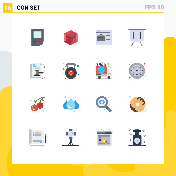 16种适用于网络和移动的通用平面颜色图片下载