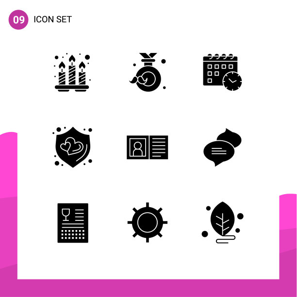 9 .创意图标的现代标志和符号图片下载