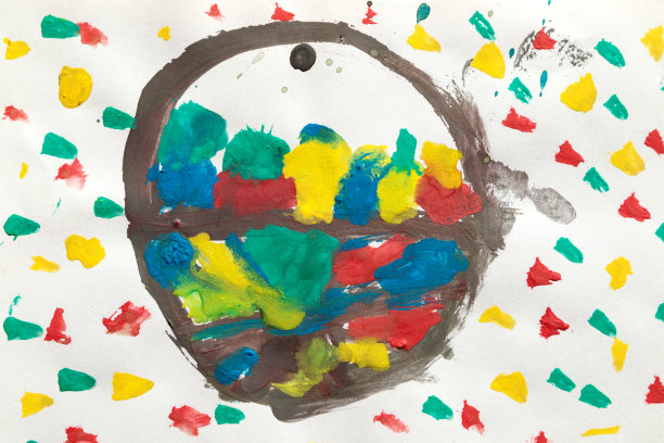 复活节彩蛋在篮子里图片下载