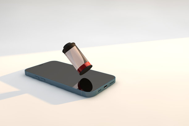 手机电量不足。三维渲染图片下载
