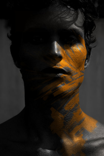 具有艺术触觉的单色肖像图片下载