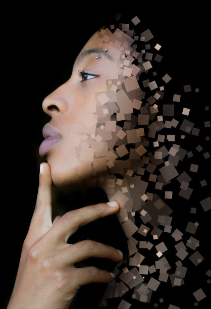 一个概念肖像与视觉效果的崩溃图片下载