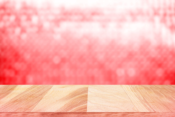 空透视木制模型与闪闪发光的虚景背景。图片下载