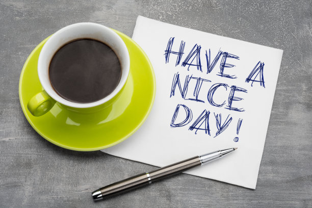 有一个写在餐巾上的美好一天的短语吗图片下载