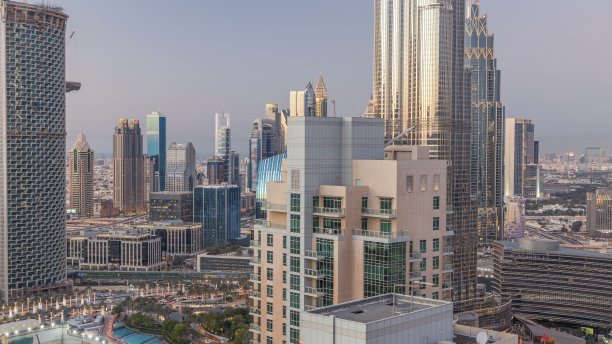 迪拜市中心日夜景色图片下载