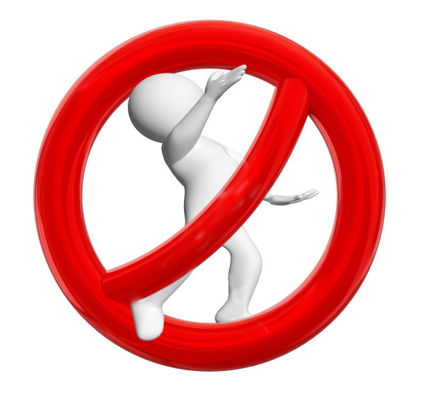 人物停车标志孤立无禁- 3d渲染图片下载