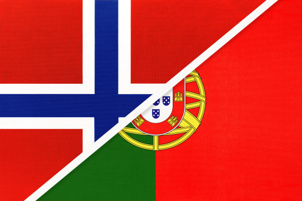 挪威和葡萄牙共和国或葡萄牙国旗的象征图片下载